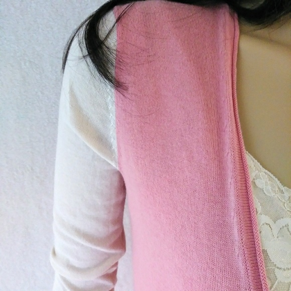 SALE! NWT Chris Benz Melon Colorblock Cardigan - Picture 3 of 8